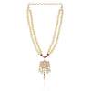 Gold Plated  Valentine Kundan Opalite Necklace Set