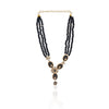 Gold Plated Taraash Black Kundan Necklace Set
