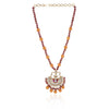 Gold Plated Valentine Kundan Gomed Necklace Set