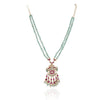 Gold Plated Valentine Kundan Necklace Set