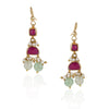 Gold Plated Valentine Kundan Necklace Set