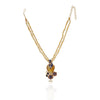 Gold Plated Taraash Peacock Blue Enamel Necklace Set