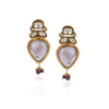 Gold Plated Taraash Amethyst Necklace Set