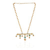 Gold Plated Taraash Green Onyx Necklace Set