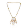 Gold Plated Taraash White Onyx Rose Necklace Set