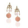 Gold Plated Valentine Pink Kundan Peacock Necklace Set