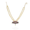 Gold Plated Taraash Lemon Zircon Necklace Set