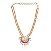 Gold Plated Valentine Kundan Necklace Set