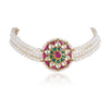 Gold Plated Valentine Kundan Choker Set