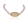 Gold Plated Valentine Pink Kundan Necklace Set