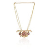Gold Plated Taraash Red Kundan Long Necklace Set
