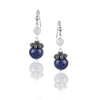 Silver Plated Valentine Victorian Pink Blue Lariat Necklace Set