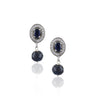 Silver Plated Valentine Blue Necklace Set