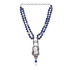 Silver Plated Valentine Blue Zircon Necklace Set