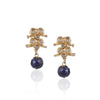 Gold Plated Blue Zircon Necklace Set