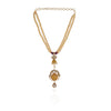 Gold Plated Taraash  Lemon Quartz Kundan Necklace Set