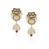 Gold Plated Taraash  Lemon Quartz Kundan Necklace Set