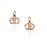 Dainty Rose Plated Zircon Earcuff