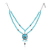 Silver Plated Valentine Victorian Turquoise Necklace Set