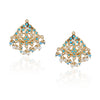 Gold Plated Valentine Turquoise Jadau Necklace Set