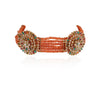Gold Plated Valentine Orange Zircon Choker Set