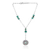 Silver Plated Valentine Victorian Lariat Necklace Set