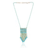Gold Plated Valentine Zircon Turquoise Necklace Set