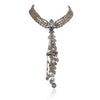 Silver Plated Valentine Victorian Smokey Necklace Set