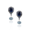 Silver Plated Valentine Blue Necklace Set