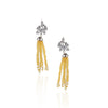 Silver Plated Valentine Yellow Tassel Necklace Set