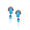Silver Plated Valentine Victorian Turquoise Necklace Set