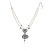 Silver Plated Valentine Zircon Pearl Necklace Set