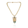 Gold Plated Taraash  Flower Necklace Set