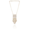 Gold Plated  Valentine Zircon Pearl Tassel Necklace Set