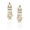 Gold Plated  Valentine Zircon Pearl Tassel Necklace Set