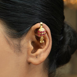 Dahlia 22k Gold Plated South Earcuff