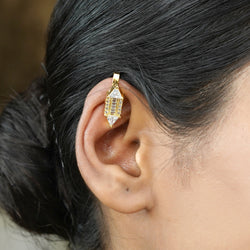 22k Gold Plated Tarika Obelisk Earcuff