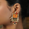 Pichwai Forum 22k Gold Plated Earring