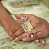 Pichwai Neelima 22k Gold Plated Ring