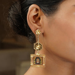 Pichwai Dalaja 22k Gold Plated Earring