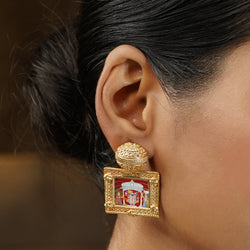 Pichwai Aradhana 22k Gold Plated Earring