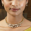 Gemstone Darsha 22k Gold Plated Necklace Set