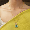 Gemstone Dayanita 22k Gold Plated Pendant