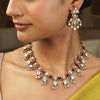 Gemstone Deepa 22k Gold Plated Necklsce Set