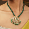 Gemstone Dhanishka 22k Gold Plated Pendant Set