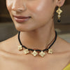 Gemstone Diti 22k Gold Plated Necklace Set