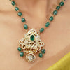 Gemstone Ganavi 22k Gold Plated Pendant Set
