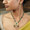 Gemstone Ganavi 22k Gold Plated Pendant Set