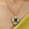 Gemstone Fulmati 22k Gold Plated Pendant Set