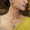 Gemstone Fulmati 22k Gold Plated Pendant Set